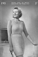 patons knitting pattern for ladies panties and vest 1940s