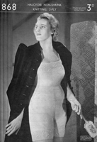 vintage ladies knickers and vest knitting pattern 1940s
