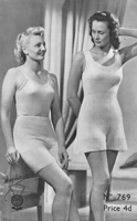 vintage ladies vest and knicker knitting pattern 1940s