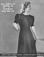 vintage 1930s dress knitting pattern 