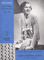 vintage ladies 1930s knitting pattern weldons 135