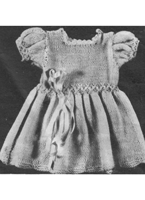 vintage baby doll dress knitting patternf rom  1930s