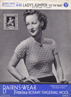vintage ladies knitting pattern 1940