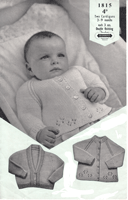 vintage baby cardigans knitting pattern from 1940s penelope 1815