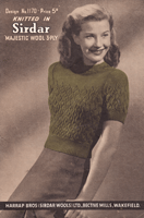 vintage ladies summer jumper knitting pattern 1940s