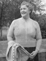 vintage ladies fuller figure bigger size knitting pattern 1940s