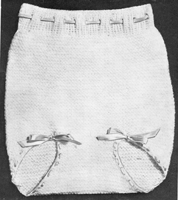 vintage knitting pattern for knickers or pilch 1940s