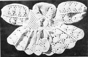 vintage shell design knitting pattern for matinee jacket