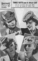 vintage ladies hat knitting pattern 1940s