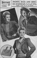 vintage ladies beret and bag knitting pattern 1940s