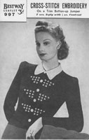 vintage knitting pattern for ladies fair isle 1940