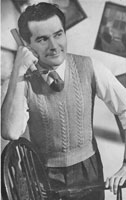 vintage mens jumper knitting pattern 1940