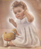 vintage baby dresses knitting pattern from late 1940s