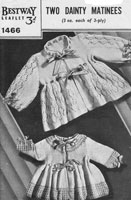 vintage baby matinee coat knitting pattern 1940s