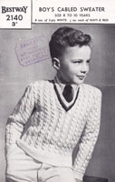 vintage cricket 1950s knitting pattern