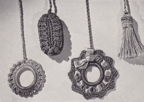 vintage crochet tree ornaments