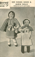 wartime doll nurse and red riding hood knitting pattern