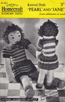 1940s Wartime WW2 knitted Doll vintage knitting pattern
