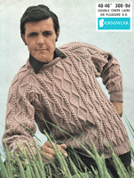 vintage mens aran cable sweater