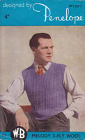 vintage mesn tank top pullover sleeveless top vintage knitting patterns penelope 1940