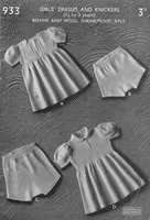 vintage 1930s dress knitting pattern