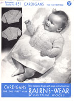 vintage baby cardigan knitting patterns from 1940s