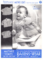 baby matinee coat knitting pattern from 1940s