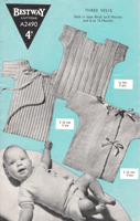 vintage baby vest knitting pattern for new borns from 1940s