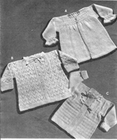 vintage baby matinee coats knitting pattern from early 1930s