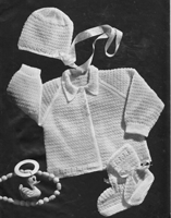 vintage 1940s matinee set knitting patter