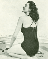 vintage knitted swimsuit for a young lady