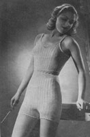 vintage ladies panties and vest knitting pattern 1940s