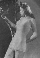 vintage ladies cami-knicker knitting pattern 1940s