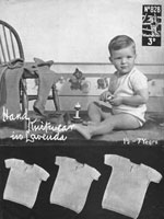 vintage baby vest knitting patterns 1-7 years lavenda 1940s