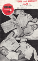 vintage knititng pattern for babies vest knitting pattern form 1940s