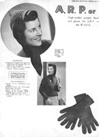 vintage service knitting pattern 1940s