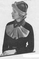 vintage ladies cap and scarf knitting pattern 1930s