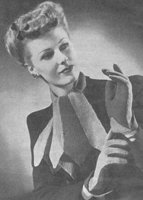vintage colourful scarf and gloves knitting pattern 1930s