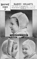 vintage baby bonnets knitting pattern 1930s