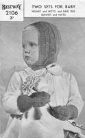 vintage baby helmet knitting pattern balaclava 1940s