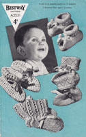 vintage baby bootees knitting patterns 1940s