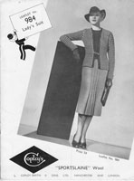 vintage ladies knitting pattern copley984 ladies suit 1930s