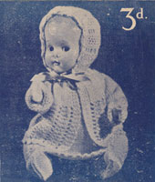 vintage baby doll knitting pattern 1949