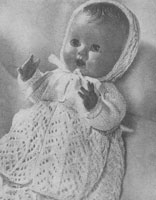 vintage baby doll layette knitting pattern 1955
