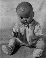 vintage baby girl doll knitting pattern 1956