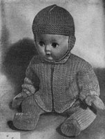 vintage baby boy doll knitting pattern 1956