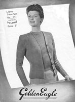vintage ladies twinset knitting pattern 1930s