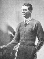 vintage knitting pattern for men's jumper 1940s
