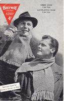 mens scarf knitting pattern 1940s