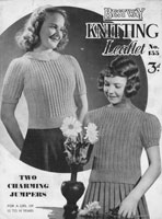 vintage girls jumper knitting pattern 1930s